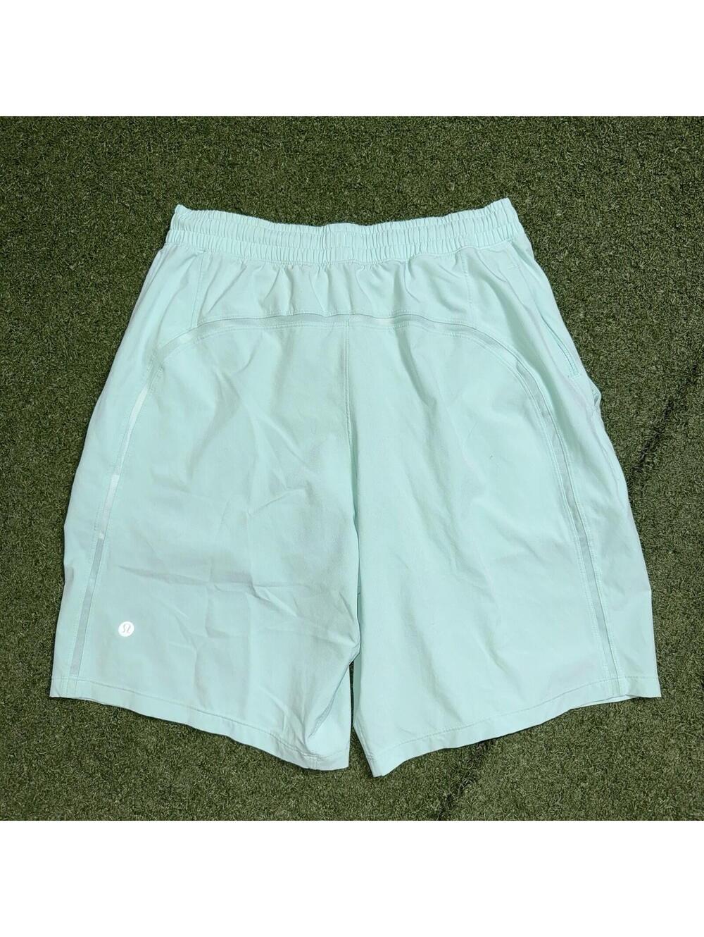 Lululemon Pace Breaker Lined 9' Shorts M Delicate Mint Pocket Breathable Gym Run